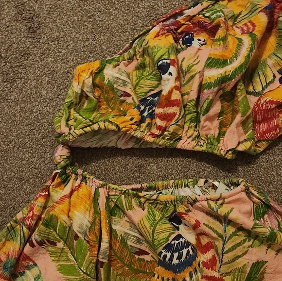 FARM Rio Tropical Parrot One-Shoulder Mini Dress - Picture 13 of 14